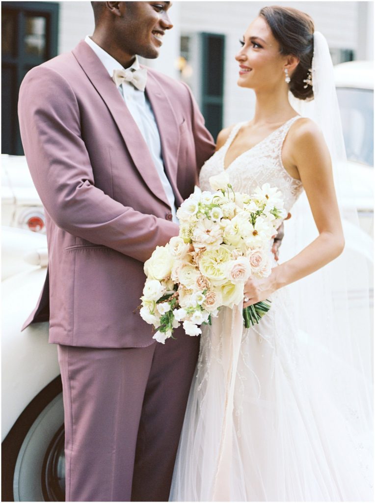 Bride and Groom romantic portraits at Clifton Inn Wedding Venue in Charlottesville Virginia