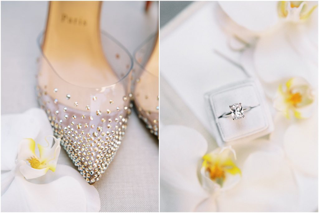 Luxury bridal detail flatlays at Anderson House Washington DC Wedding Venue